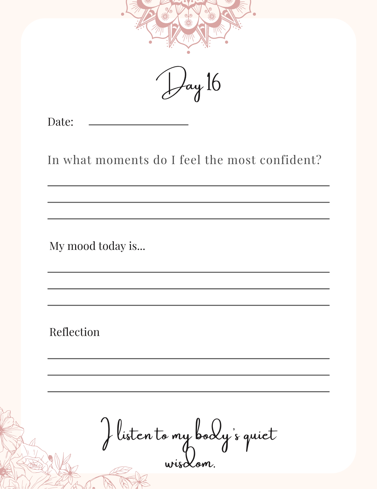 30-Day Self-Love Journal – Guided Daily Prompts for Confidence, Gratitude & Growth