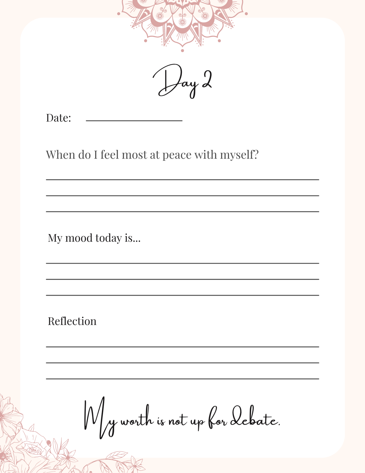 30-Day Self-Love Journal – Guided Daily Prompts for Confidence, Gratitude & Growth