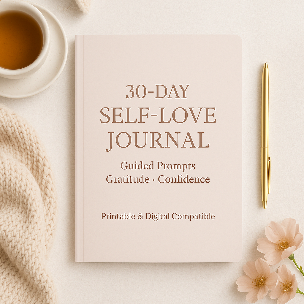 30-Day Self-Love Journal – Guided Daily Prompts for Confidence, Gratitude & Growth