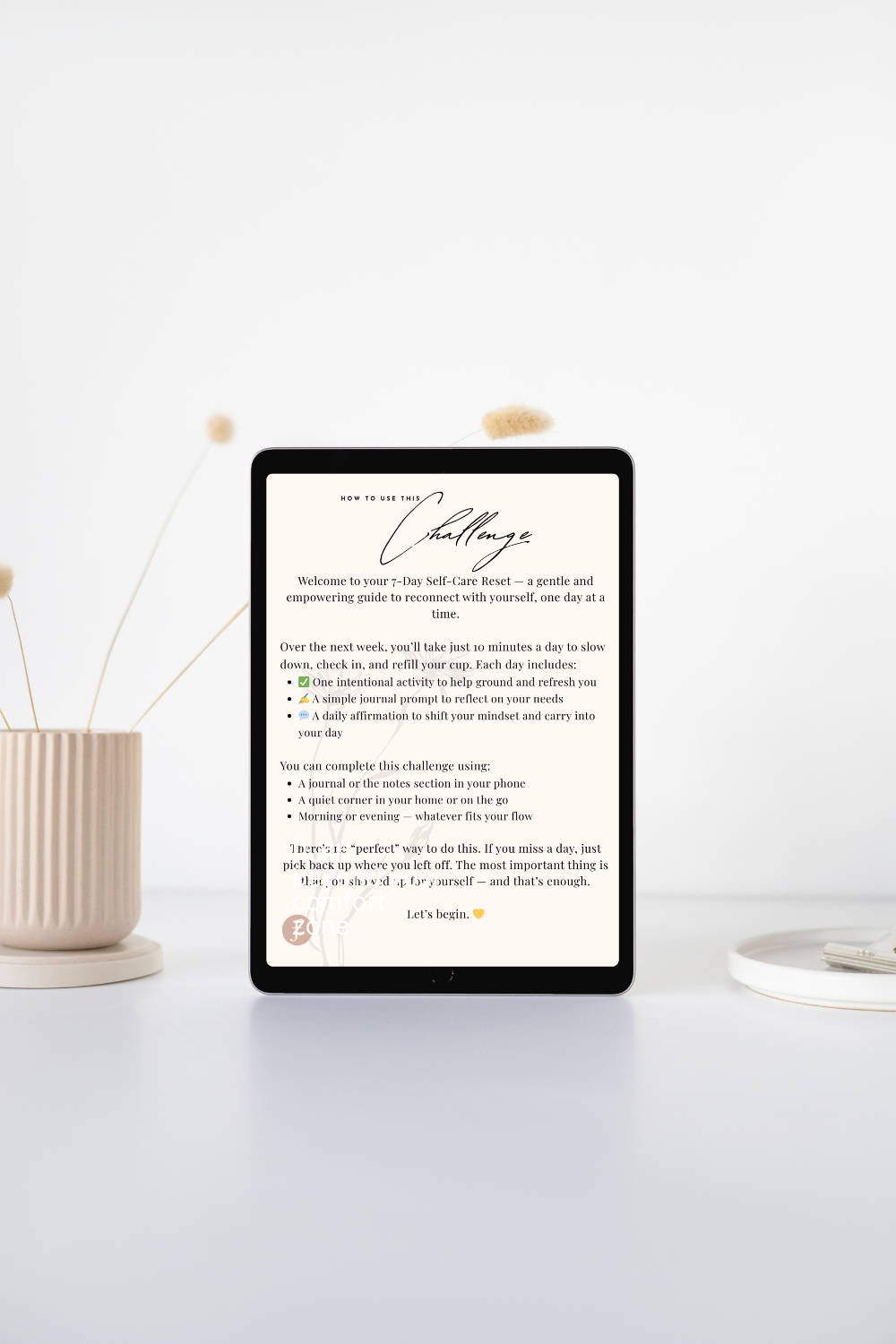 7-Day Self-Care Reset Challenge (Printable + Digital Journal)