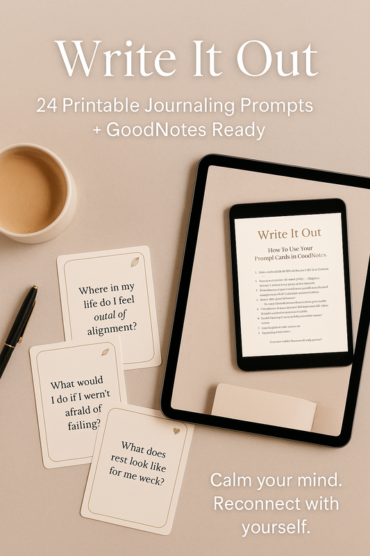 Write It Out: 24-Card Journaling Prompt Deck (Printable & GoodNotes Ready)