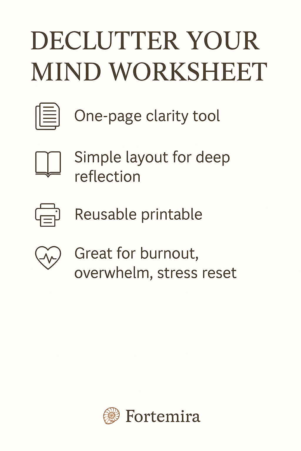 Mental Clutter Detox Worksheet – Calm Your Mind & Sort Your Thoughts
